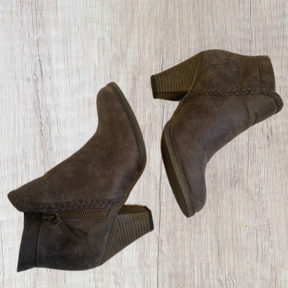 Mia Dark Brown Heeled Booties